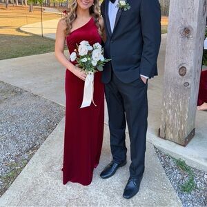 Azazie One Shoulder Red Dress